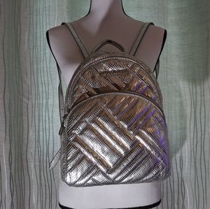 Michael kors metallic backpack